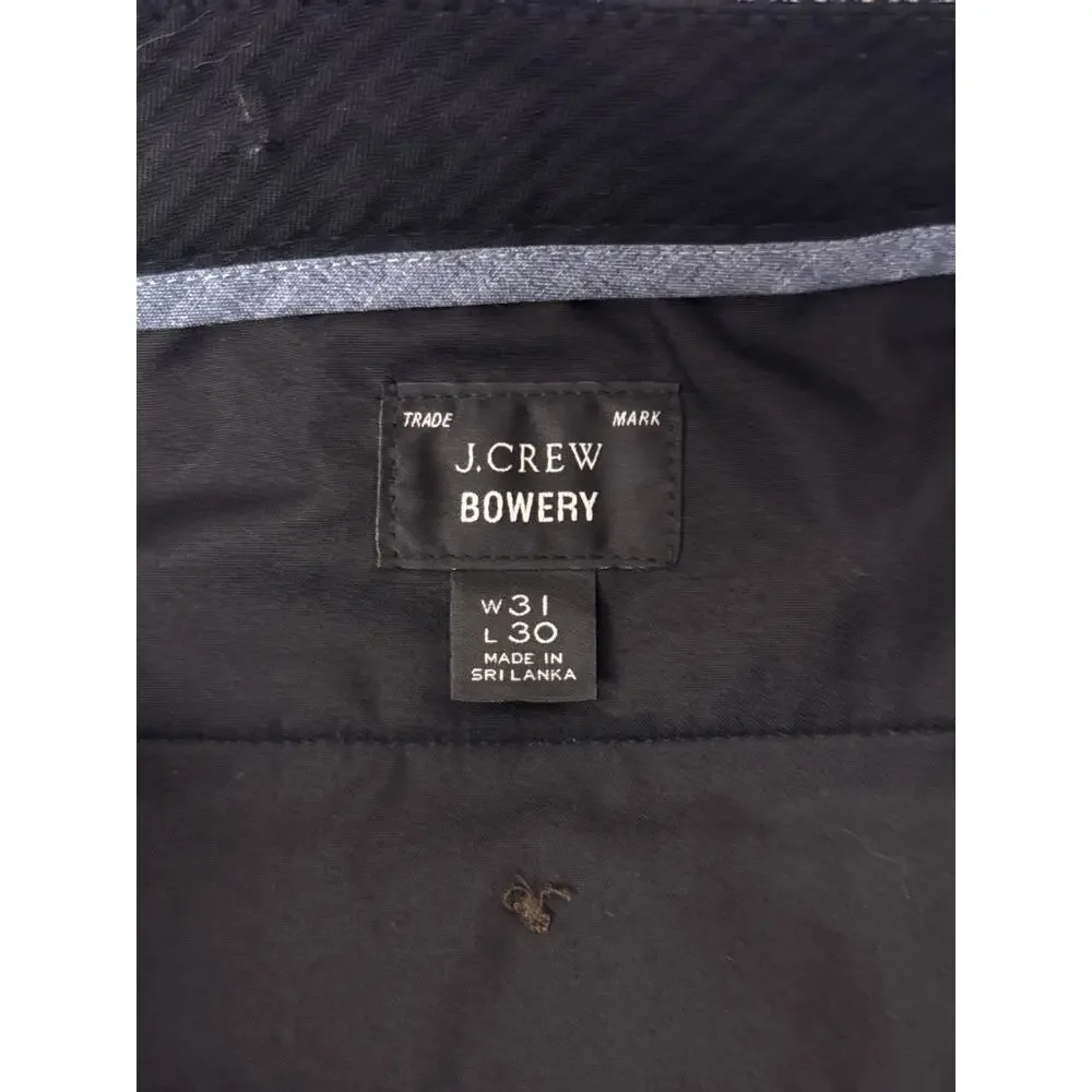 J Crew Bowery Pants 31 x 28 Mens Four Season Wool Glen Plaid Check Trouser
